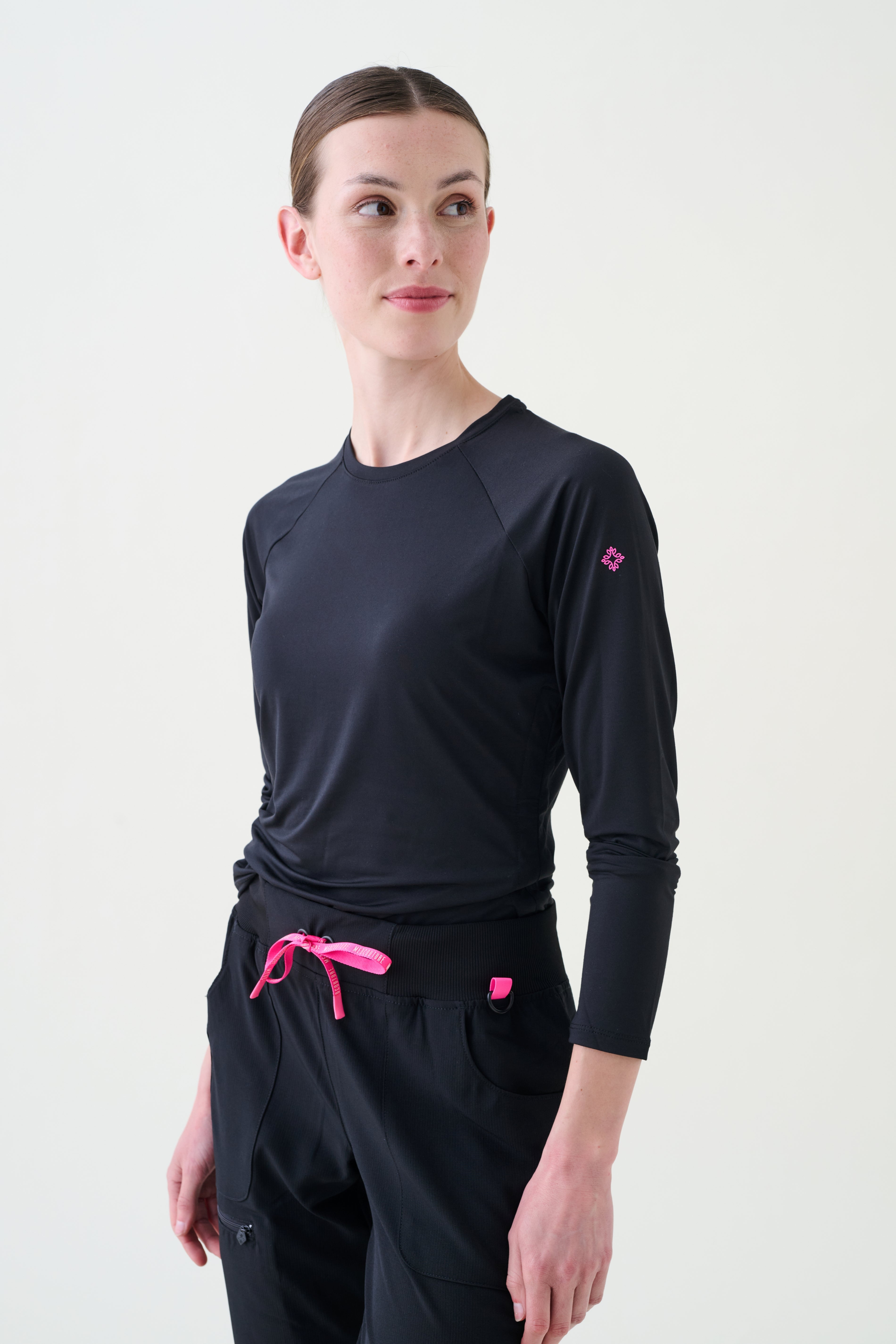 Med Couture AMP Long-Sleeve Ruched Underscrub