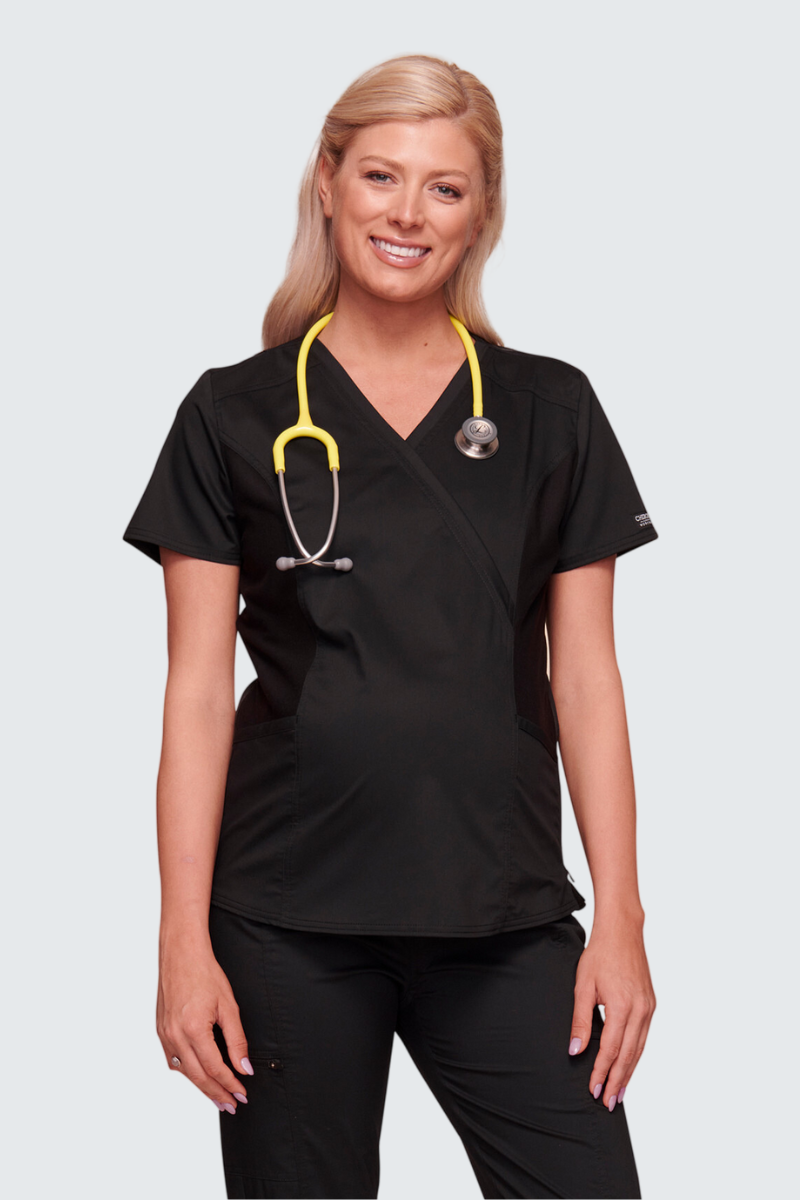 Cherokee Revolution Maternity Mock Wrap Top